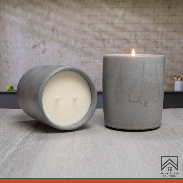 Concrete And Colour Candle Pots By TheLittleBoysRoom